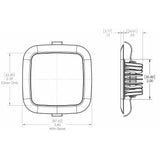 Lumitec Square Mirage Down Light - White Dimming, Red/Blue Non-Dimming - Glass Housing - No Bezel - 116198 - CW64328 - Avanquil