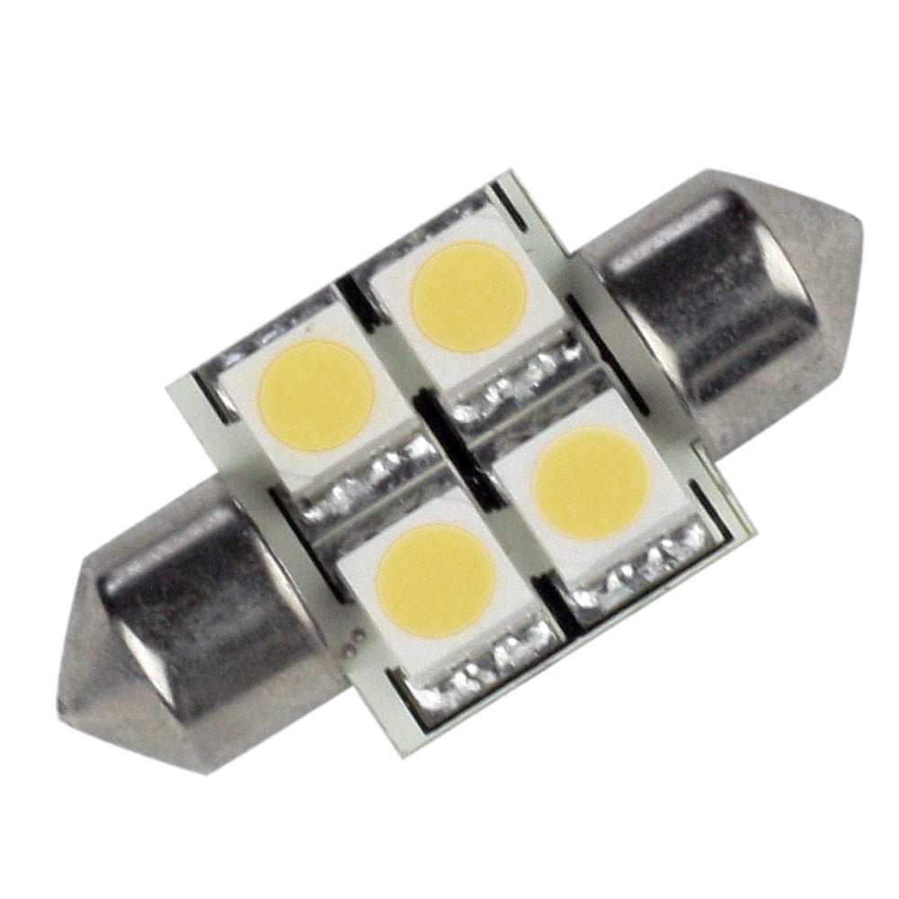 Lunasea Pointed Festoon 4 LED Light Bulb - 31mm - Cool White - LLB-202C-21-00 - CW54516 - Avanquil