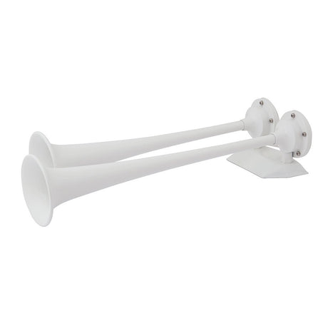 Marinco 12V White Epoxy Coated Dual Trumpet Air Horn - 10122 - CW79172 - Avanquil