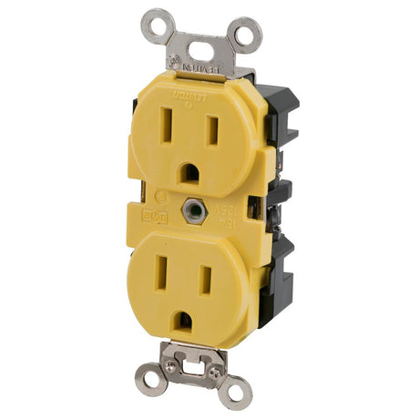 Marinco 15A 125V Yellow Duplex Straight Blade Receptacle - 5262CRR - CW62044 - Avanquil