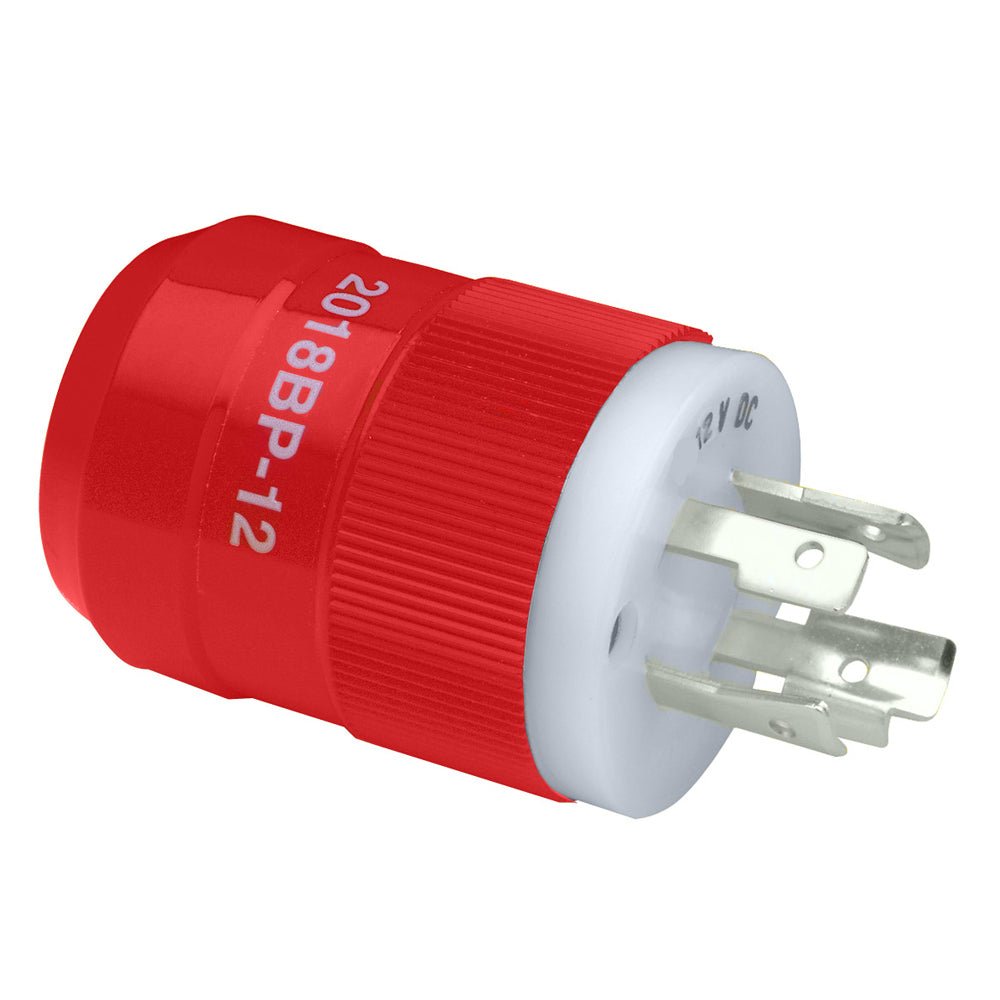 Marinco 2018BP-12 Locking Charger Plug (Male) - Red - CW49246 - Avanquil