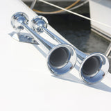 Marinco 24V Chrome Plated Dual Trumpet Air Horn - 10624 - CW79173 - Avanquil