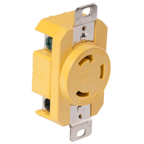 Marinco 305CRR 30A Receptacle - Yellow - 125V - CW42658 - Avanquil