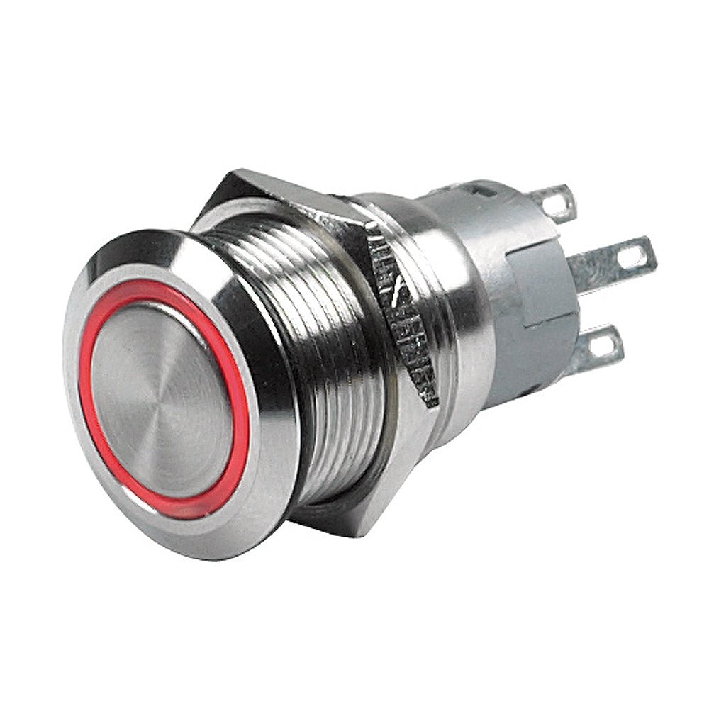 Marinco Push Button Switch - 12V Latching On/Off - Red LED - 80-511-0001-01 - CW56949 - Avanquil
