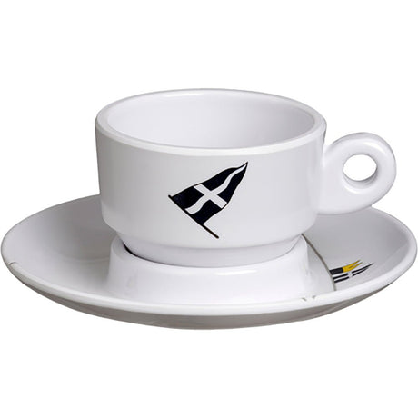 Marine Business Melamine Espresso Cup & Plate Set - REGATA - Set of 6 - 12006C - CW89595 - Avanquil