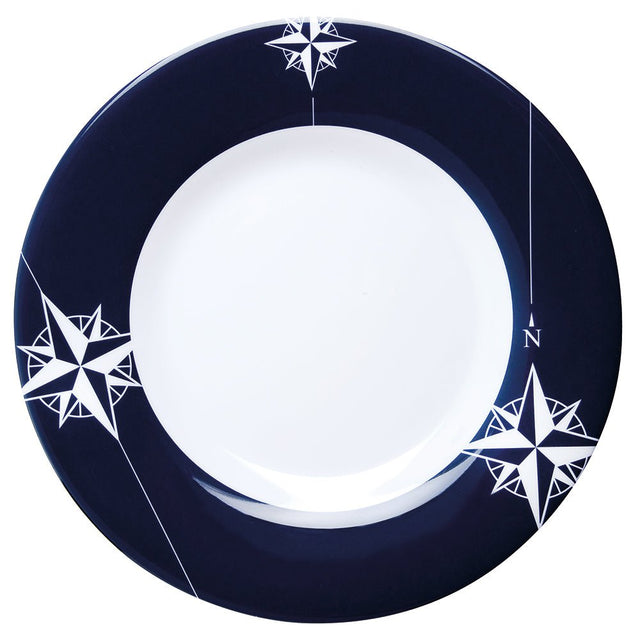 Marine Business Melamine Non-Slip, Flat, Round Dinner Plate - NORTHWIND - 10" Set of 6 - 15001C - CW89523 - Avanquil