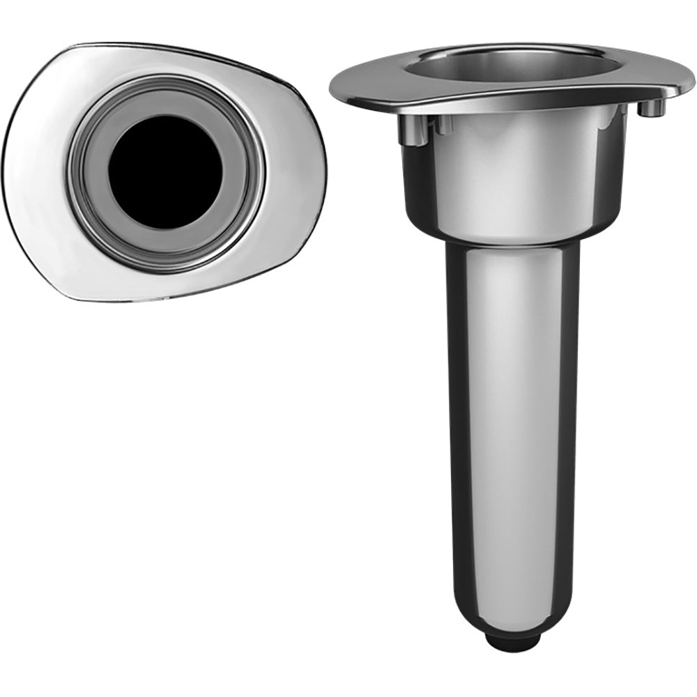 Mate Series Elite Screwless Stainless Steel 0° Rod & Cup Holder - Drain - Oval Top - C2000DS - CW72519 - Avanquil