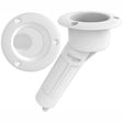 Mate Series Plastic 30° Rod & Cup Holder - Drain - Round Top - White - P1030DW - CW77189 - Avanquil