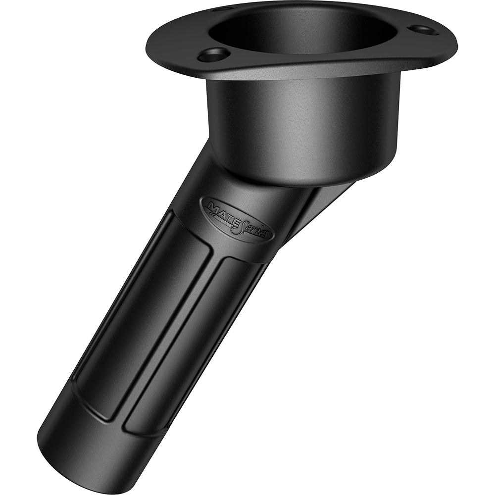 Mate Series Plastic 30° Rod & Cup Holder - Open - Oval Top - Black - P2030B - CW72526 - Avanquil