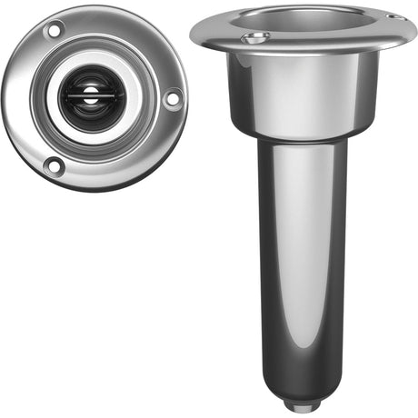 Mate Series Stainless Steel 0° Rod & Cup Holder - Drain - Round Top - C1000D - CW72503 - Avanquil