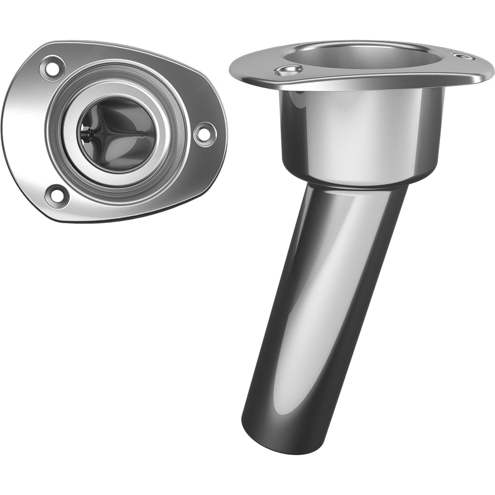 Mate Series Stainless Steel 15° Rod & Cup Holder - Open - Oval Top - C2015ND - CW72514 - Avanquil
