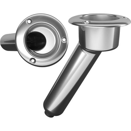 Mate Series Stainless Steel 30° Rod & Cup Holder - Drain - Round Top - C1030D - CW72501 - Avanquil