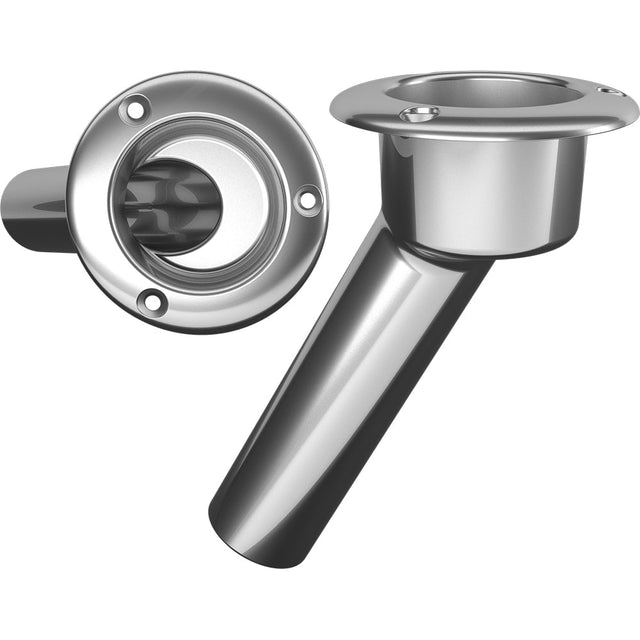 Mate Series Stainless Steel 30° Rod & Cup Holder - Open - Round Top - C1030ND - CW72504 - Avanquil