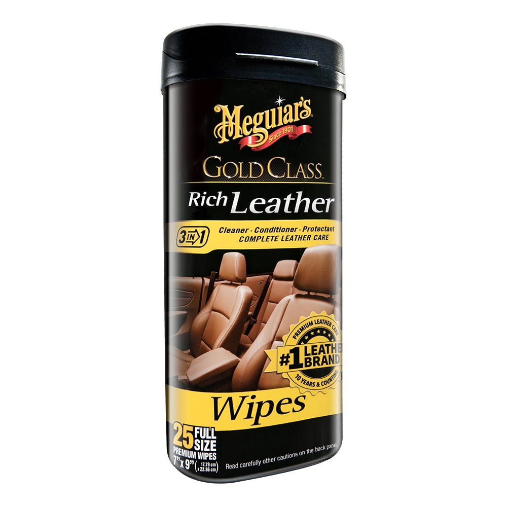 Meguiar's Gold Class™ Rich Leather Cleaner & Conditioner Wipes - G10900 - CW71849 - Avanquil