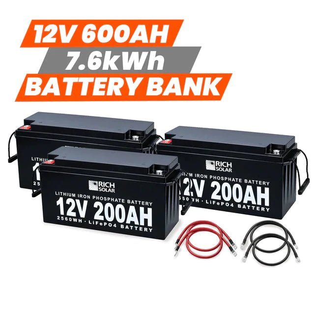 Rich Solar 12V - 600AH - 7.6kWh Lithium Battery Bank - RS-12V - 600AH - 7.6kWh Lithium Battery Bank - Avanquil