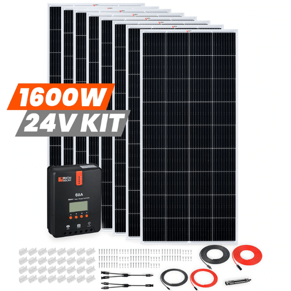 Rich Solar 1600 Watt Solar Kit with 60A MPPT Controller - RS-K1660 - Avanquil