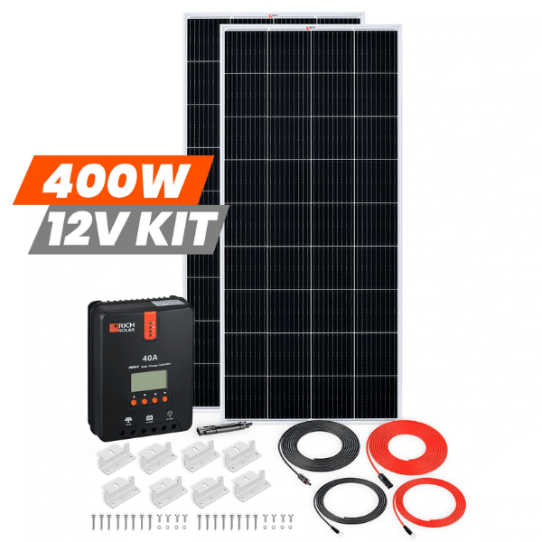 Rich Solar 400 Watt Solar Kit 40A MPPT Controller - RS-K4004D - Avanquil