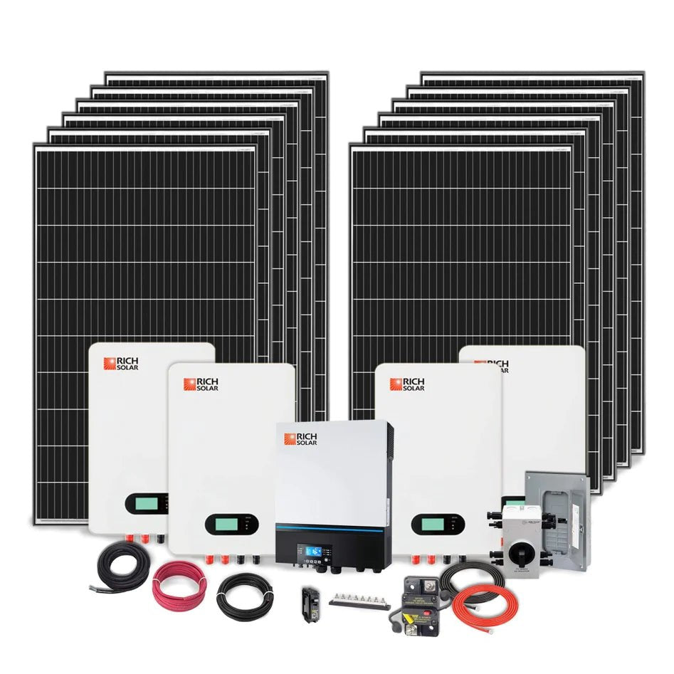 Rich Solar 4000W 48V Solar - 20kWh Capacity - 120VAC Cabin Kit - RS-4000W 48V 120VAC Cabin Kit - Avanquil