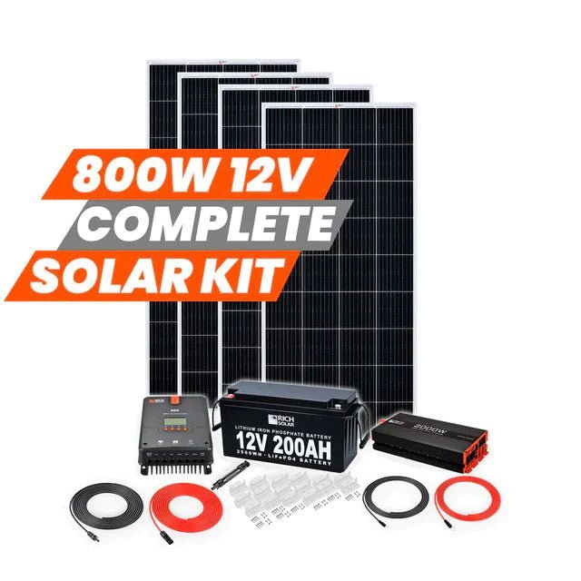 Rich Solar 800 Watt 12V Complete Solar Kit - RS-CK800 - Avanquil