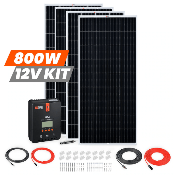 Rich Solar 800 Watt Solar Kit with 60A MPPT Controller - RS-K8004 - Avanquil