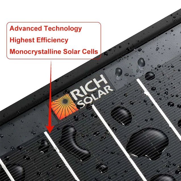 Rich Solar Mega 100 Watt Solar Panel Black - RS-M100BX - Avanquil