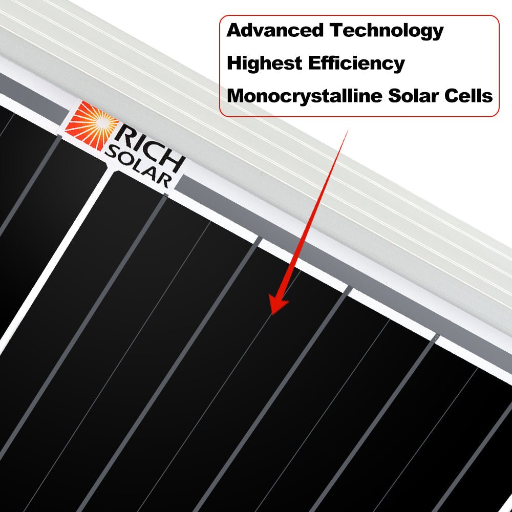 Rich Solar Mega 200 Watt Solar Panel - Anti-Reflective - RS-M200 - Avanquil