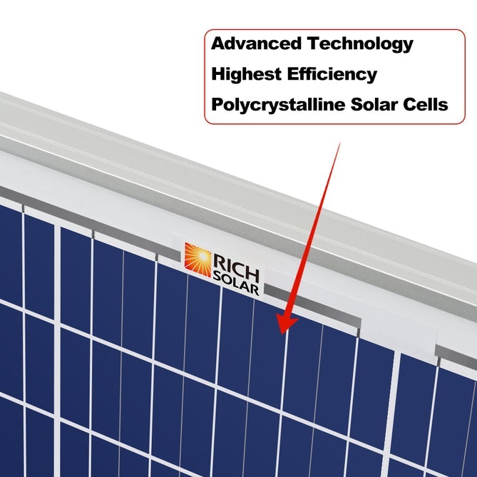 Rich Solar Mega 50 Watt Solar Panel Poly 600VDC - RS-P50 - Avanquil