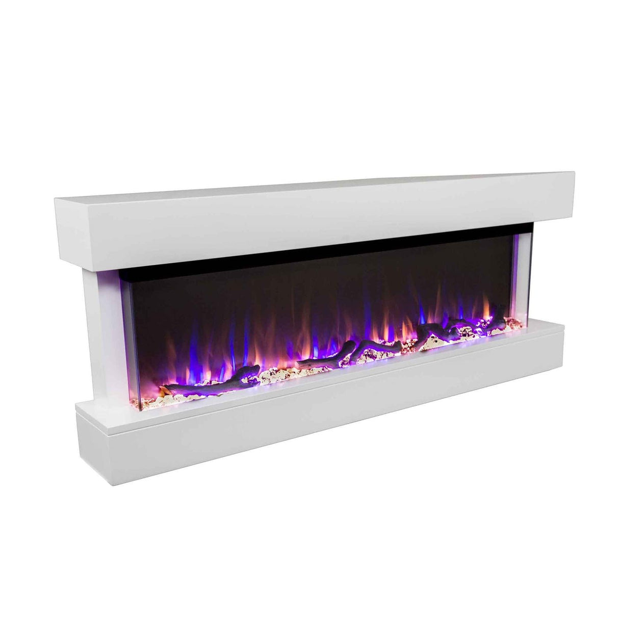 Touchstone Chesmont White 50" 80033 Wall Mount 3-Sided Smart Electric Fireplace (Alexa/Google Compatible) - TS-80033 - Avanquil