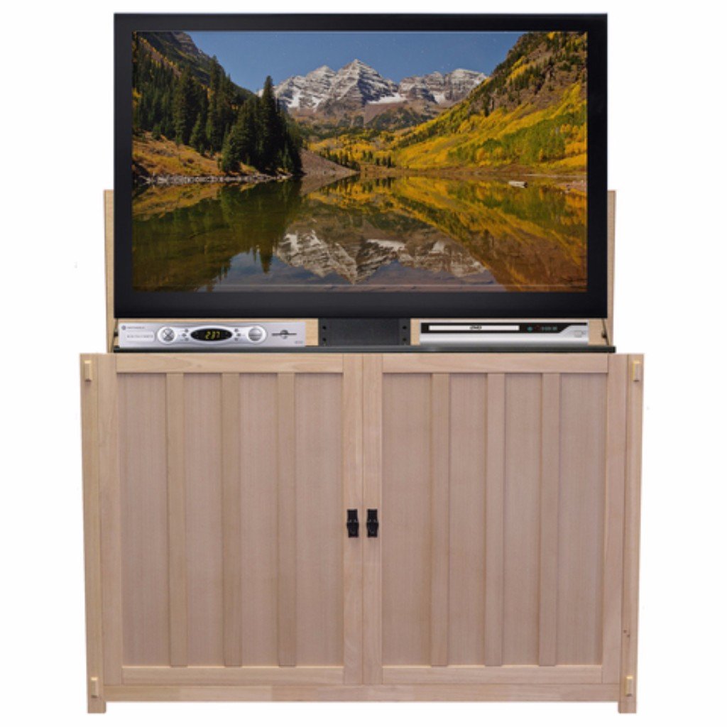 Touchstone Grand Elevate 74106 Unfinished Mission TV Lift Cabinet for 65" Flat screen TVs - TS-74106 - Avanquil