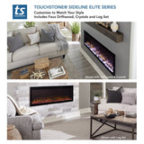 Touchstone Sideline Elite Smart 80037 60" WiFi-Enabled Recessed Electric Fireplace (Alexa/Google Compatible) - TS-80037 - Avanquil