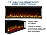 Touchstone Sideline Infinity 3 Sided 72" WiFi Enabled Smart Recessed Electric Fireplace 80051 (Alexa/Google Compatible) - TS-80051 - Avanquil