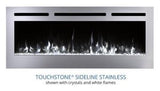 Touchstone The Sideline Deluxe Stainless Steel 86273 50" Recessed Electric Fireplace - TS-86273 - Avanquil