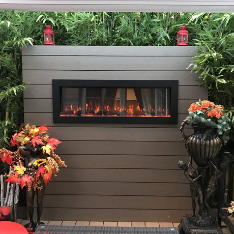 Touchstone The Sideline Outdoor/Indoor 80017 50" Recessed/Wall Mounted Electric Fireplace (No Heat) - TS-80017 - Avanquil